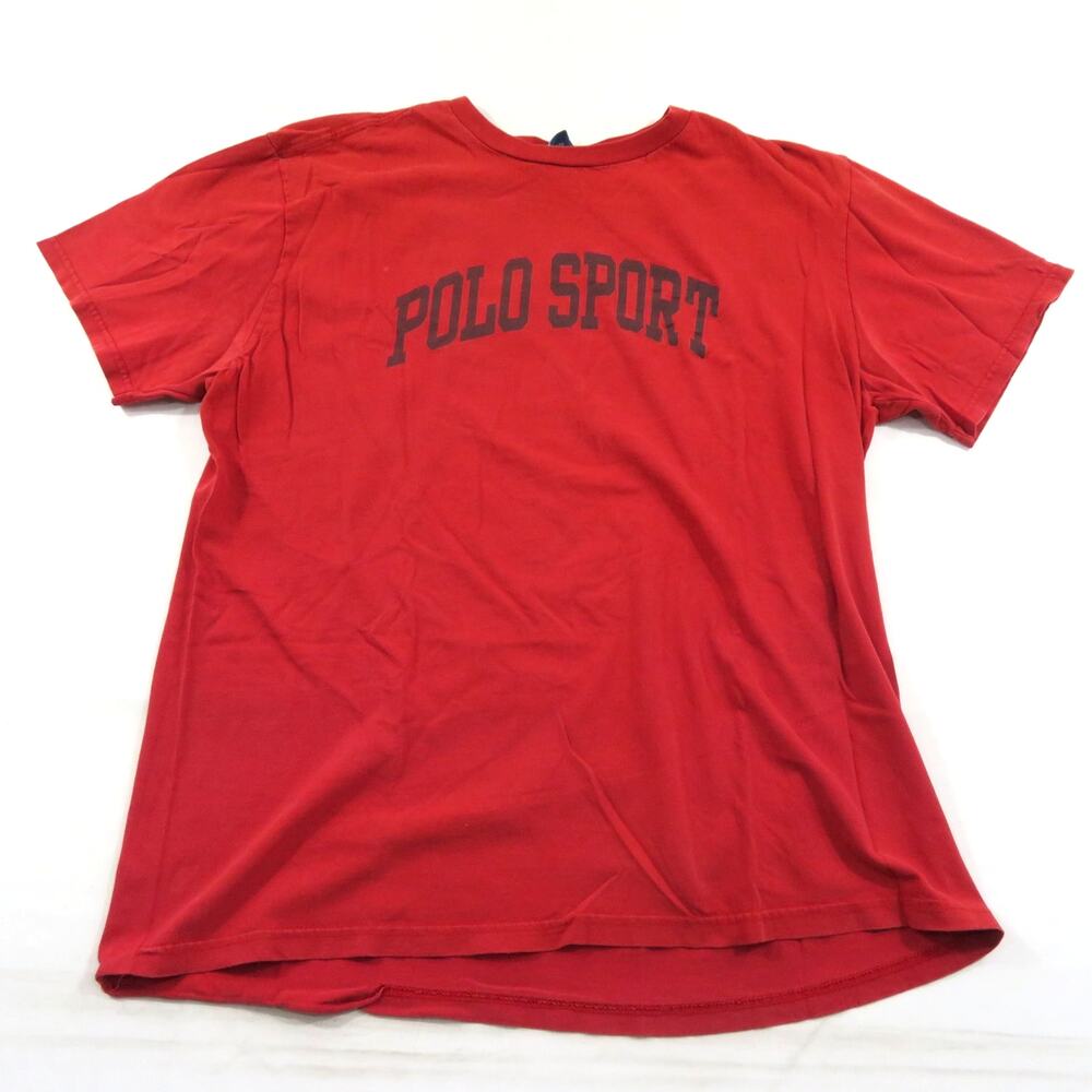 Polo Sport Ralph Lauren T-shirt Red Sz L Y2K Vintage